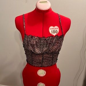 sheer cheetah print tank